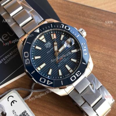 Swiss Copy TAG Heuer Aquaracer Calibre 5 300m Automatic 41mm Watch Blue Ceramic Bezel